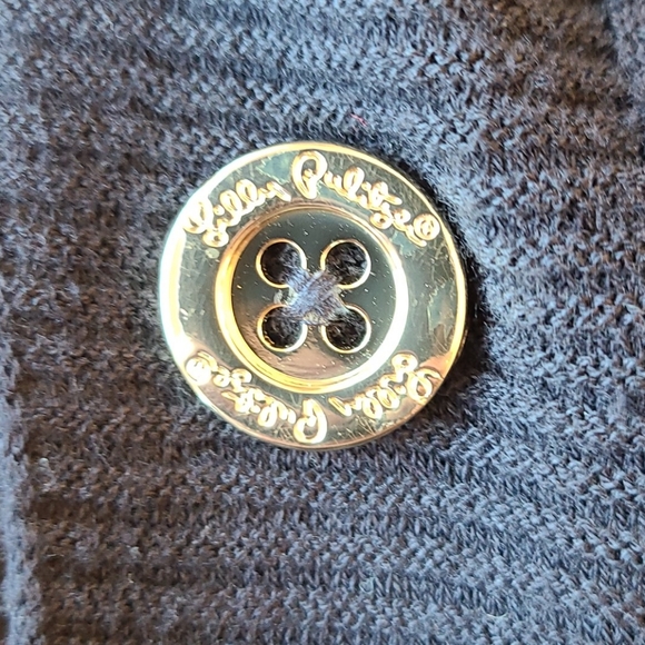 Lilly Pulitzer navy fringe crew neck sweater - Picture 6 of 13